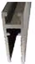 Profilo in alluminio argento per attacco anta vetro Key Automation PA007 L: 3200 mm