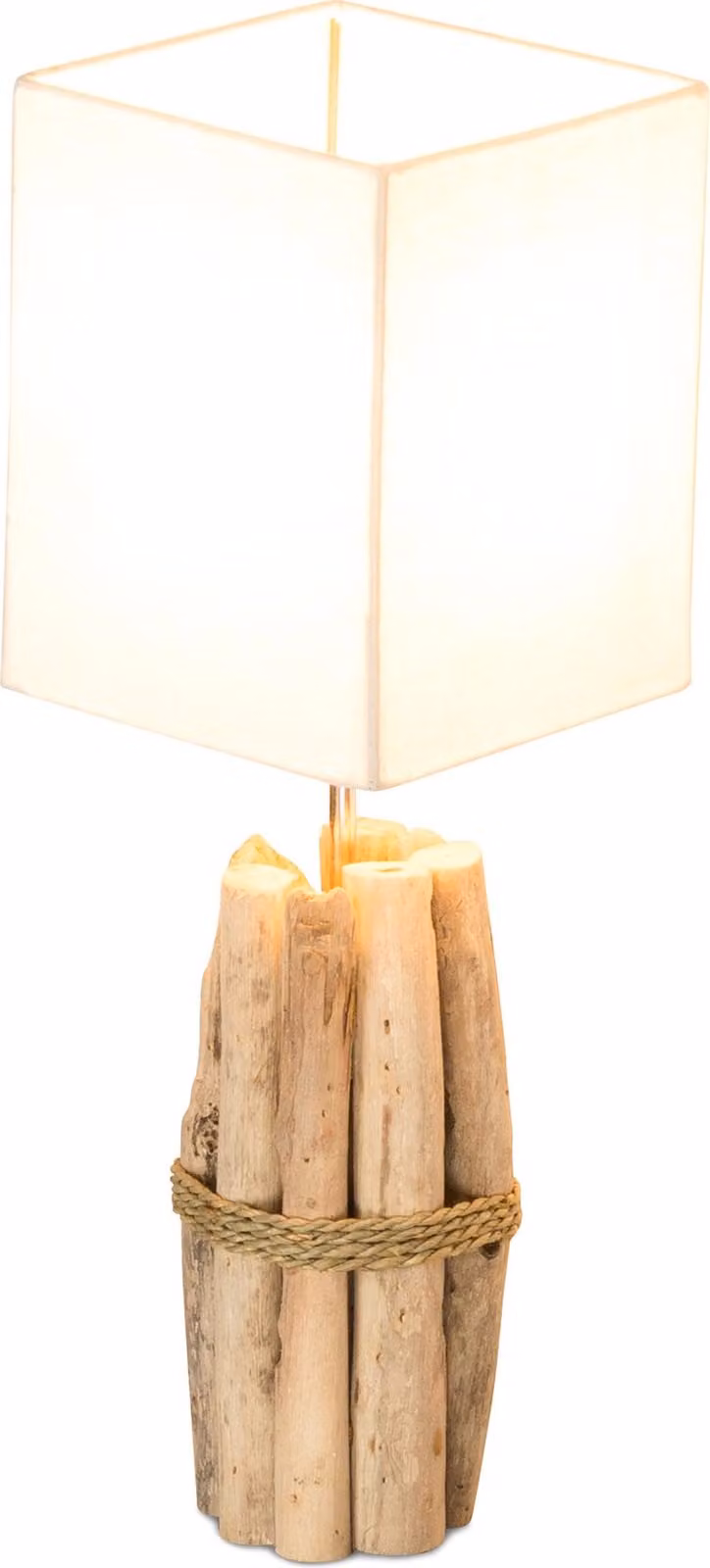 Lampada da tavolo 17x50x17cm driftwood lampada da tavolo unico legno lampada luce