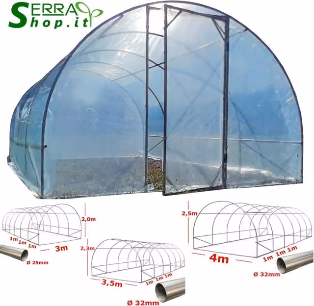 Serra Easy Plus 3,5x6m con copertura PE 200MC