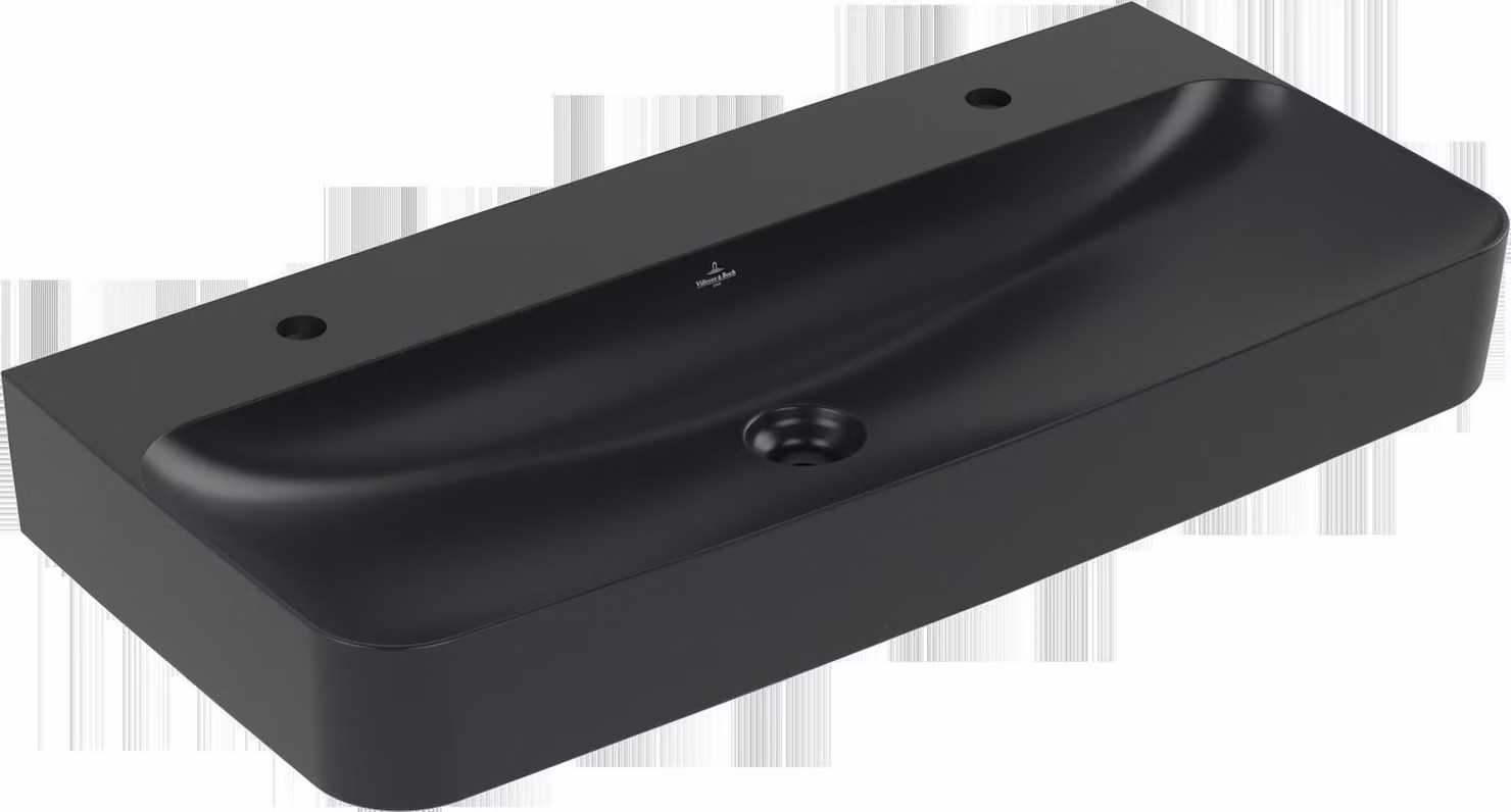 Villeroy & Boch Finion lavabo, sans trop-plein, 2 trous pour robinet, 1000x470mm, 4168A1R7, 4168A1R7