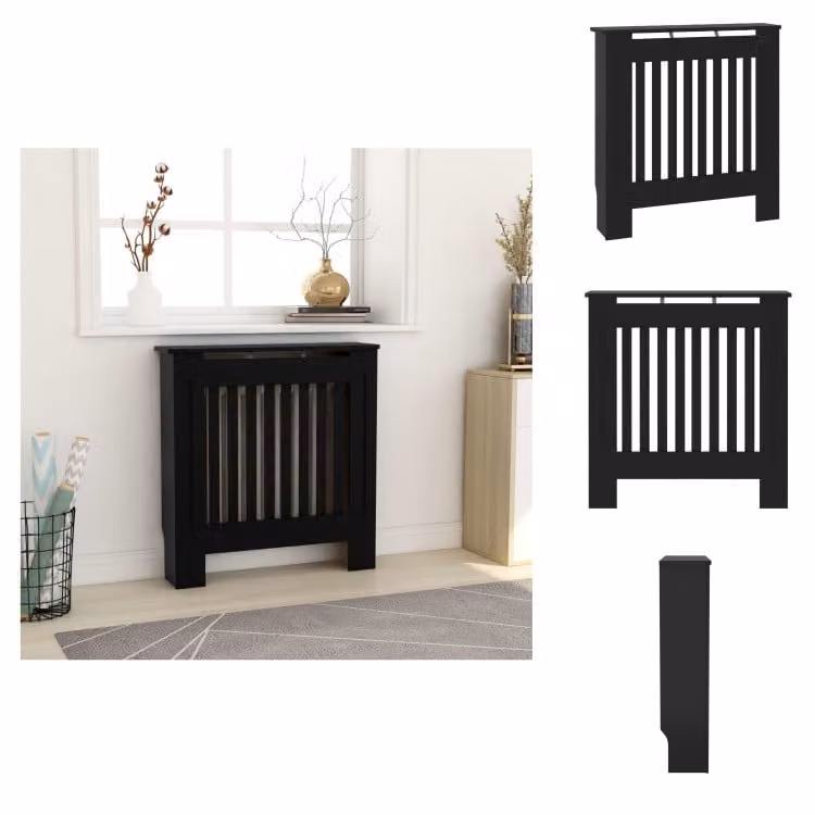 vidaXL Copriradiatore in MDF nero 78 cm - Accessori per radiatori