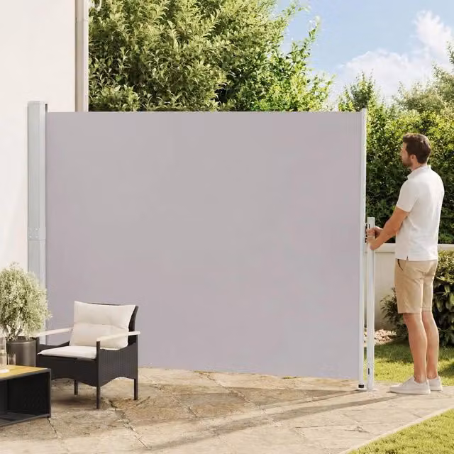 Extendable Side Awning 220x300 Cm Grey