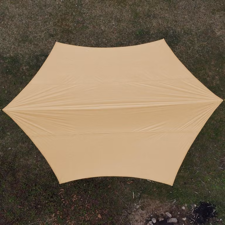 Telo parasole - 4,5 x 4,5 metri - Telo in ripstop ultraleggero e impermeabile, ideale per campeggio e attività outdoor