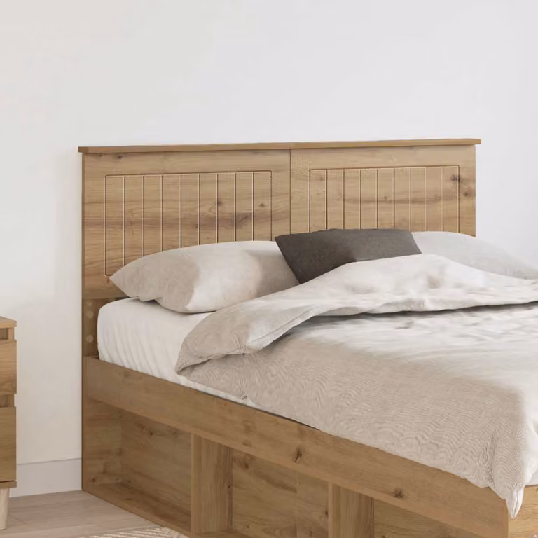 Testiera per letto moderna vidaXL in legno ingegnerizzato color rovere marrone
