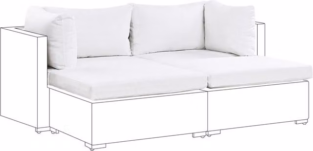 Set di fodere per cuscini da esterno Beliani in poliestere bianco, resistenti ai raggi UV e antimacchia, con rivestimento rimovibile lavabile a 30°C