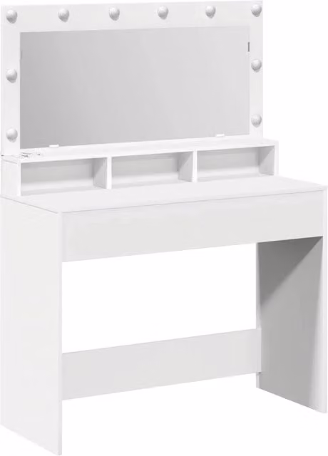 Toeletta | Tavolo da Trucco Bianco 100 x 41 x 135 cm Legno multistrato