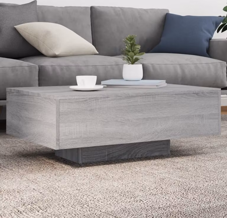 Maison Exclusive - Tavolino con luci LED Grigio Sonoma 85x55x31 cm