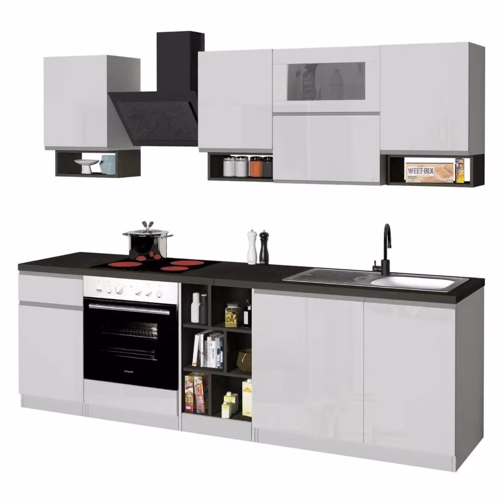 Cucinino Attiko DMORA Bianco Lucido con Cassetto e Ante a Battente – 2