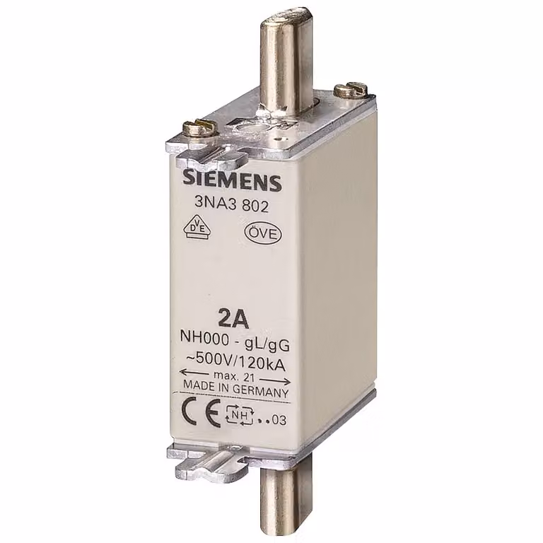 Fusibile Siemens NH 500 V taglia 000 35 A (3NA3814)