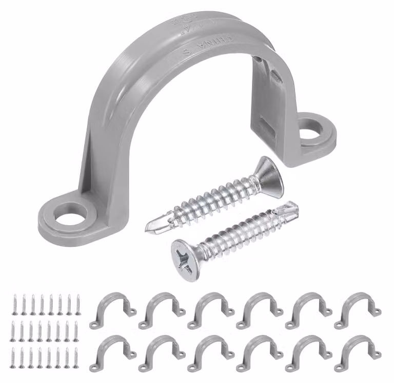 Morsetti per tubi in PVC, 20 pezzi, forma a U, dimensioni 1-1/4 pollici