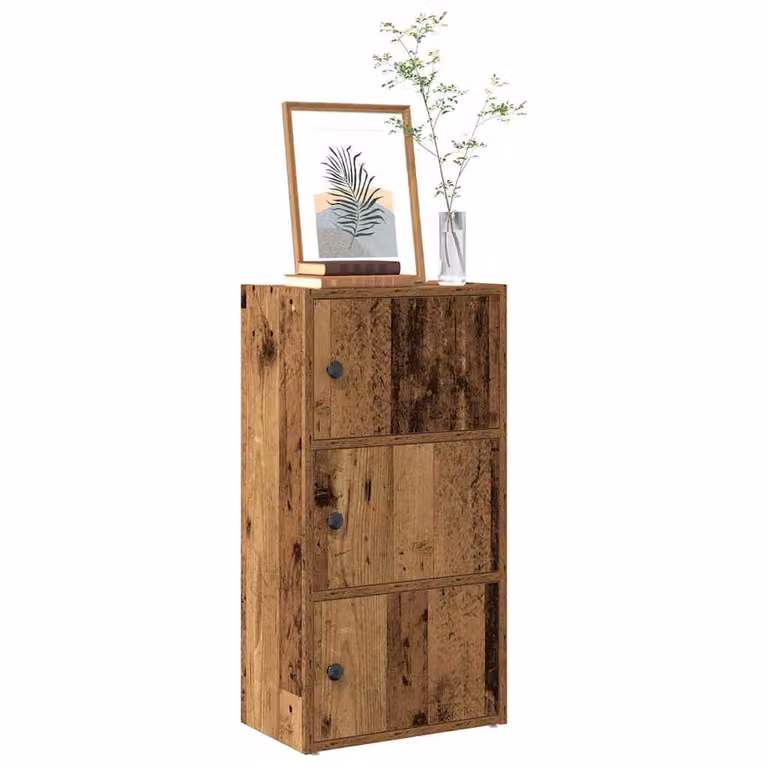 Libreria vidaXL in stile rustico color marrone in MDF, L: 40 cm, P: 24 cm, H: 77 cm