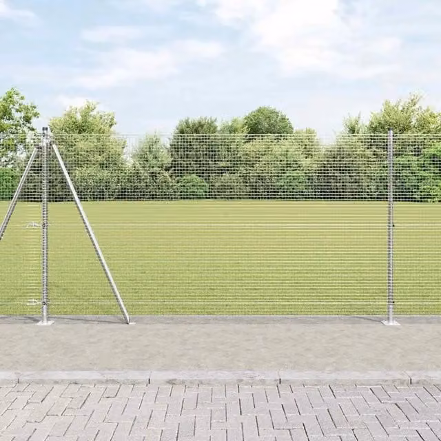 Recinzione Metallica Saldato con Base in Cemento 50 x 1,2 m 3352357