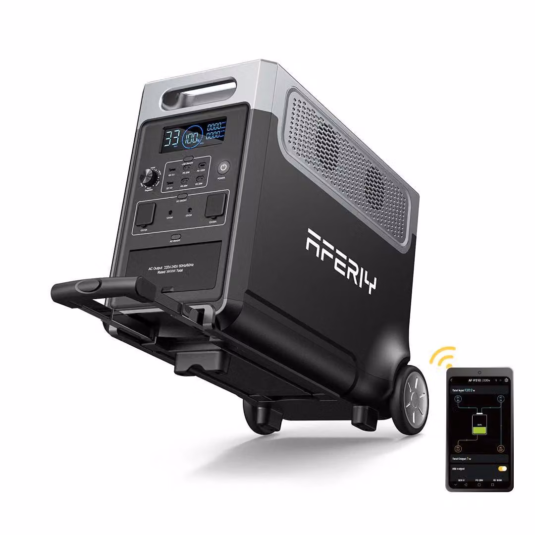 AFERIY P310 Power Station Portatile 3840Wh Generatore Solare 3600W LiFePO4