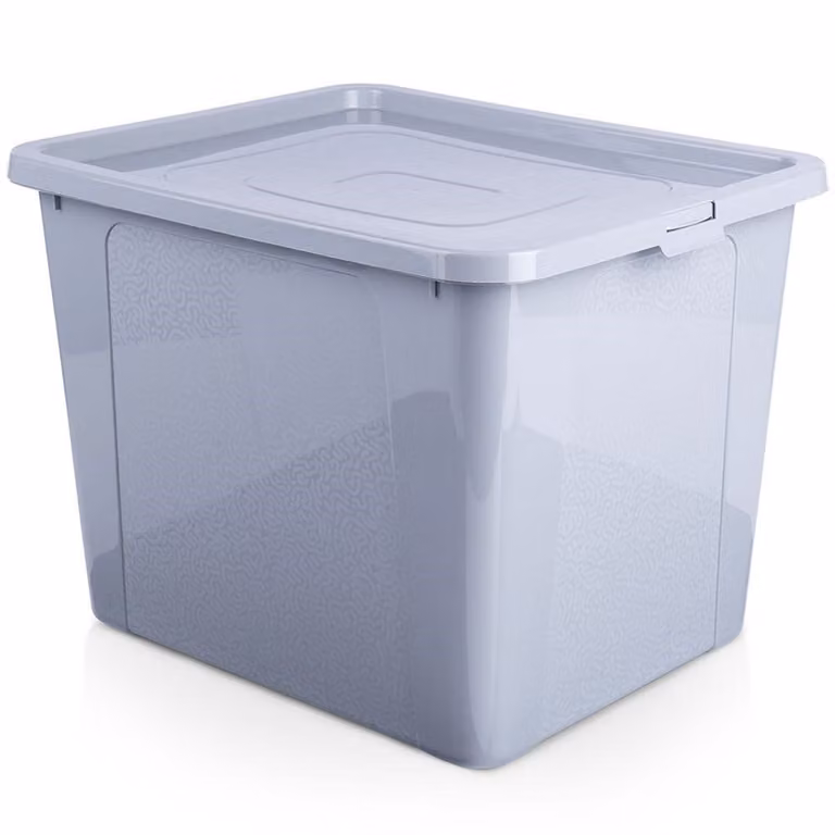 Contenitore in plastica, grande cassone porta giocattoli, 30 l, coperchio