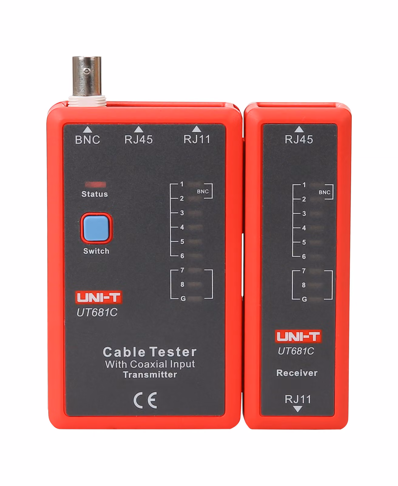 Tester per cavi RJ45, RJ11 e BNC, modelli Uni-t MIE0345 e UT681C