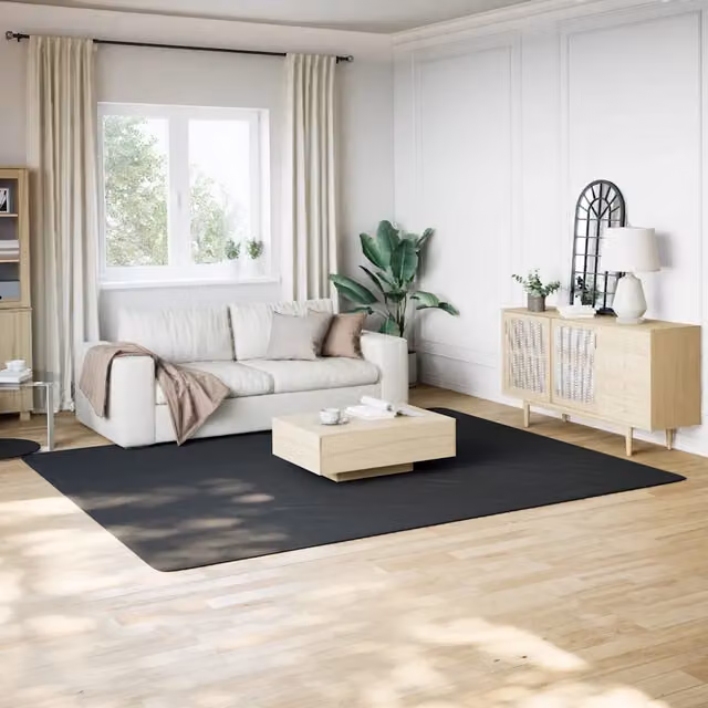 Tappeto Shaggy Nero 240x305 cm in Poliestere 353820