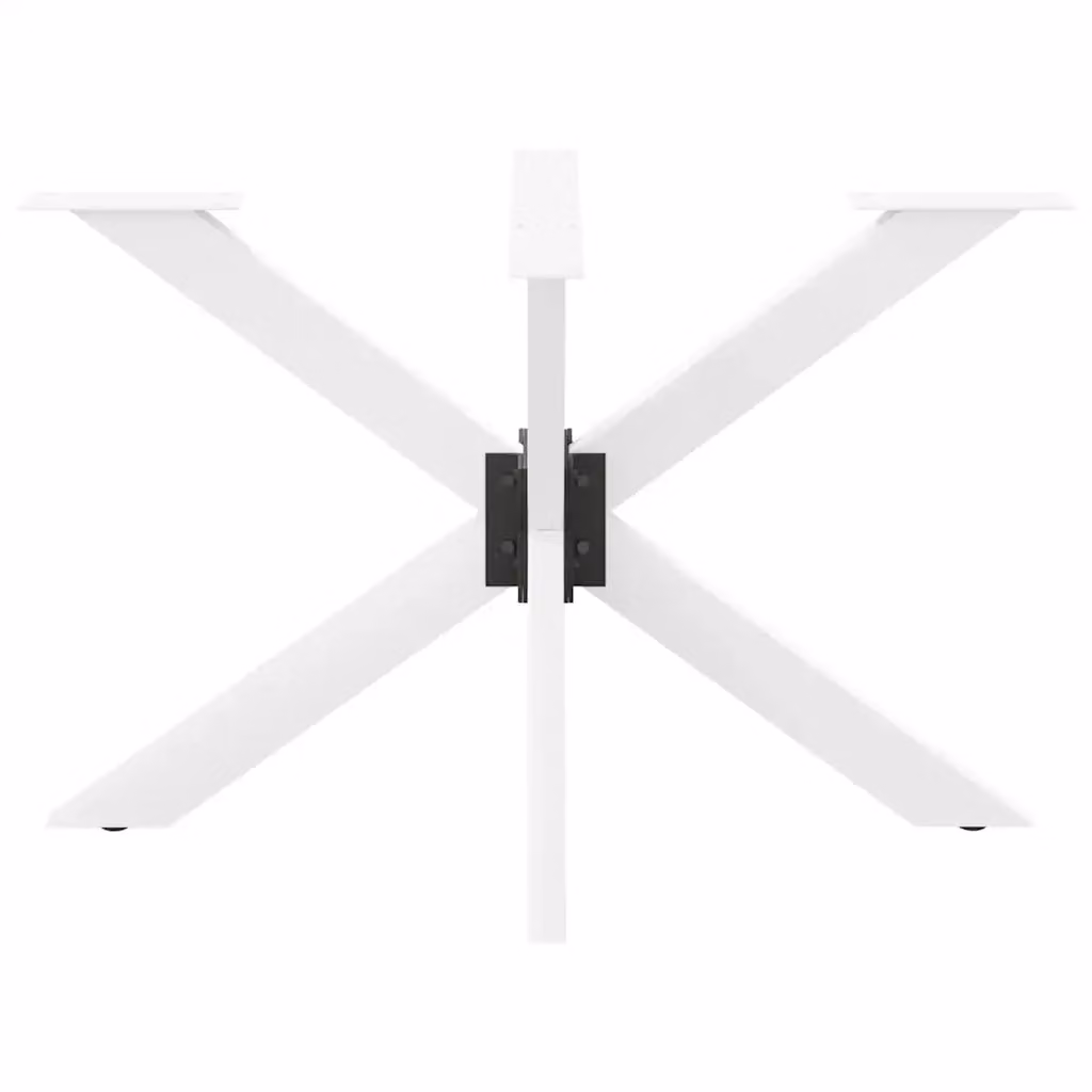 Gamba per tavolo da pranzo a forma di ragno vidaXL bianca in metallo con altezza regolabile L: 120 cm, P: 68 cm, H: 72-73 cm