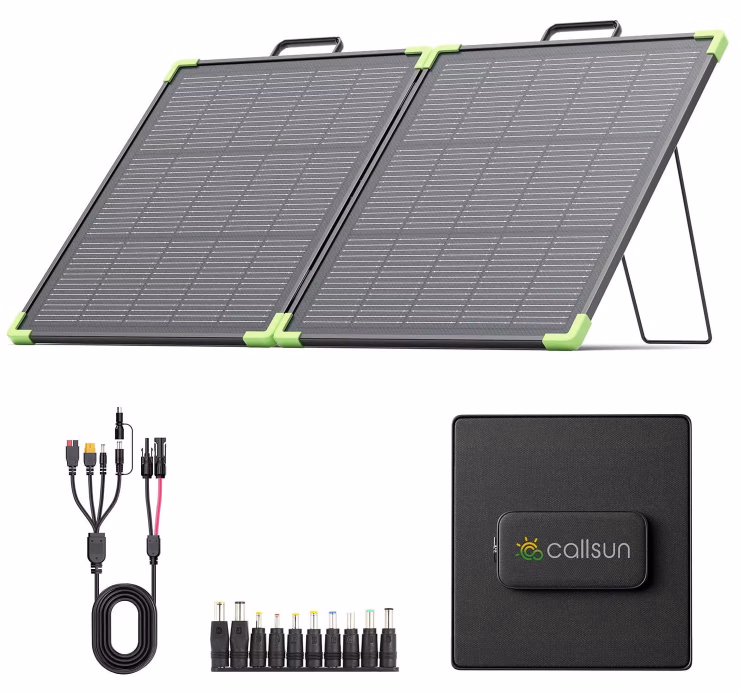 Pannello solare bifacciale da 100 W, 21,8 V, portatile, monocristallino