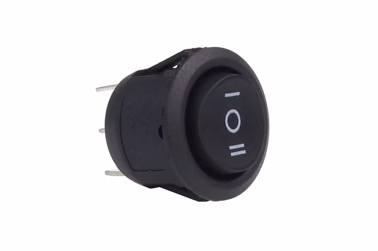 Interruttore 3 Posizioni 12V 230V Nero Universale A Bilanciere