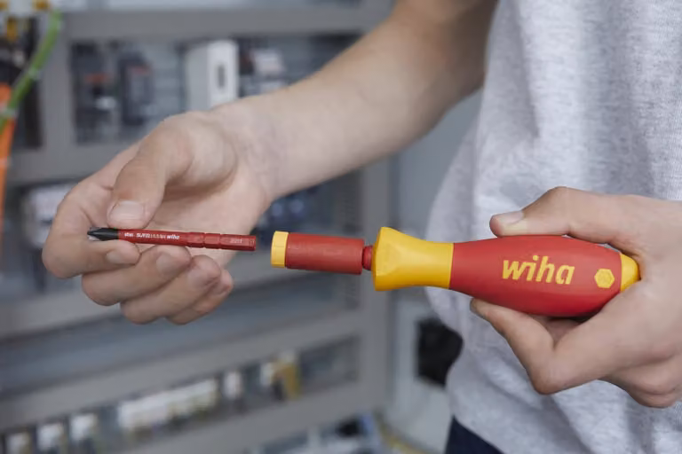 Wiha Drehmoment easyTorque Adapter elettrico 1,2 Nm rot/gelb per slimBits e slimVario (46402)
