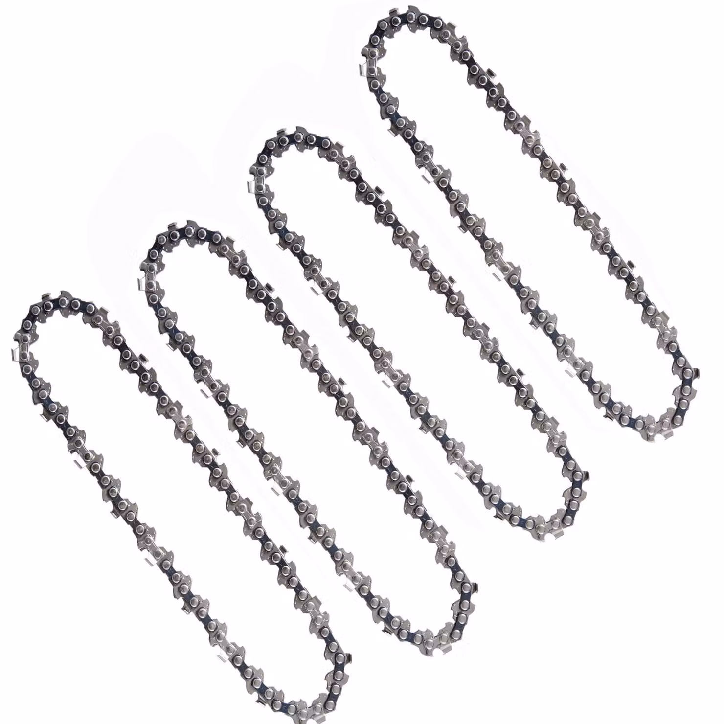 4 catene per motosega, lunghezza 15,7 cm, compatibili con motoseghe mini da 15,7 cm
