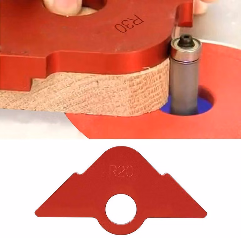 Modello angolare in lega di alluminio resistente - Antiruggine - Utensile per la lavorazione del legno - Compatto - Resistente alla corrosione - Ideale per la lavorazione del legno - Modello a tre angoli...