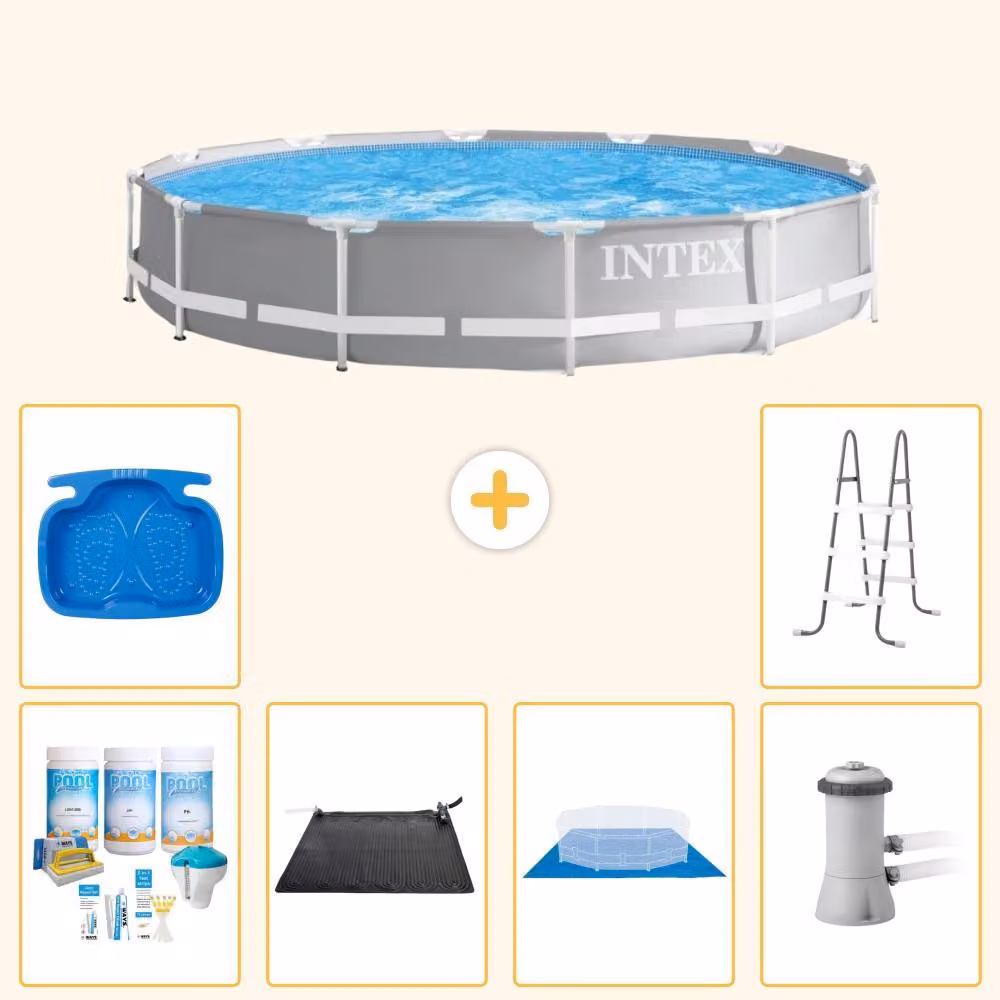 Struttura per piscina a forma di prisma - 366x76 cm - composta da 7 elementi - modello S21050