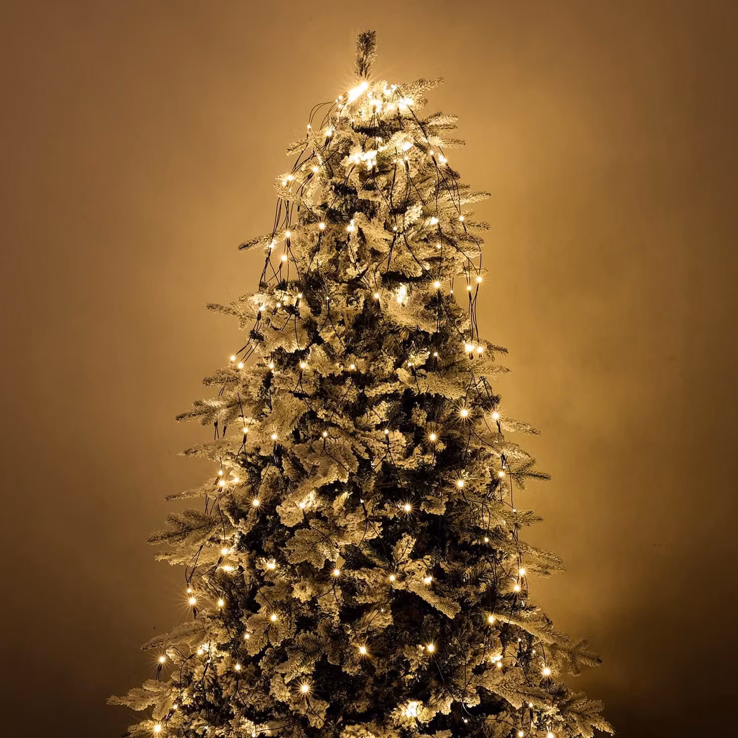 Copertura luminosa a LED, con 240 LED bianco caldo, adatta per alberi di altezza compresa tra 180 e 230 cm, con 8 effetti luminosi