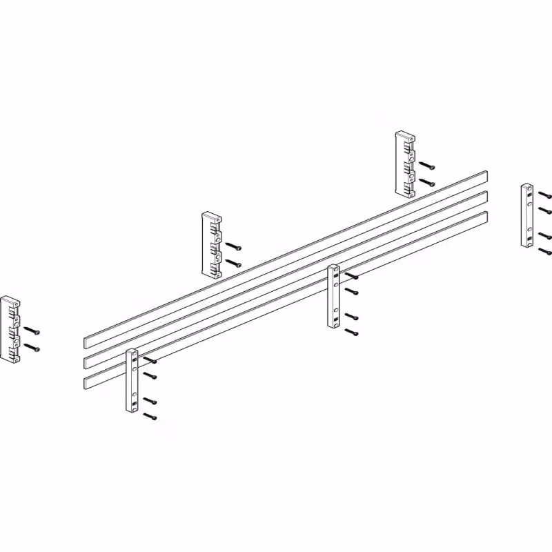 Modulo barra collettrice ABN piatto 4FB/2RE 60 mm con rame 30x5 mm, a 3 poli, EBM 32 mm MFSC42643