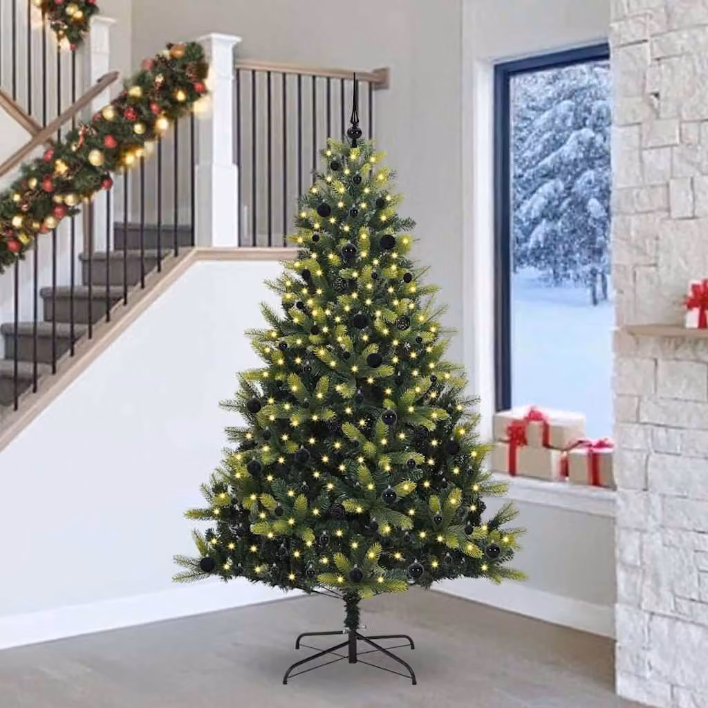 Maison Exclusive - Albero di Natale artificiale pieghevole con 300 LED verde 240 cm