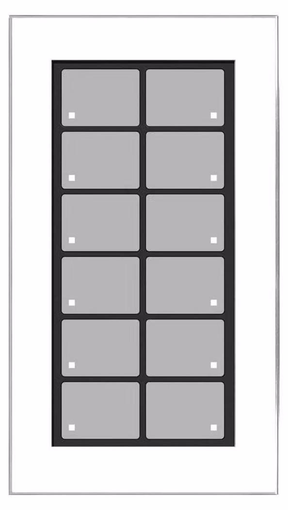 Tastiera in vetro bianca con 12 tasti - Sensore tattile per domotica KNX 12 volte LCN-...