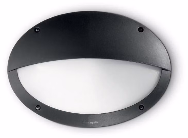 Applique Moderna Medea-2 Materie Plastiche Nero 1 Luce E27