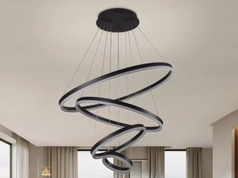 Lampada a sospensione a LED con telecomando, 135W