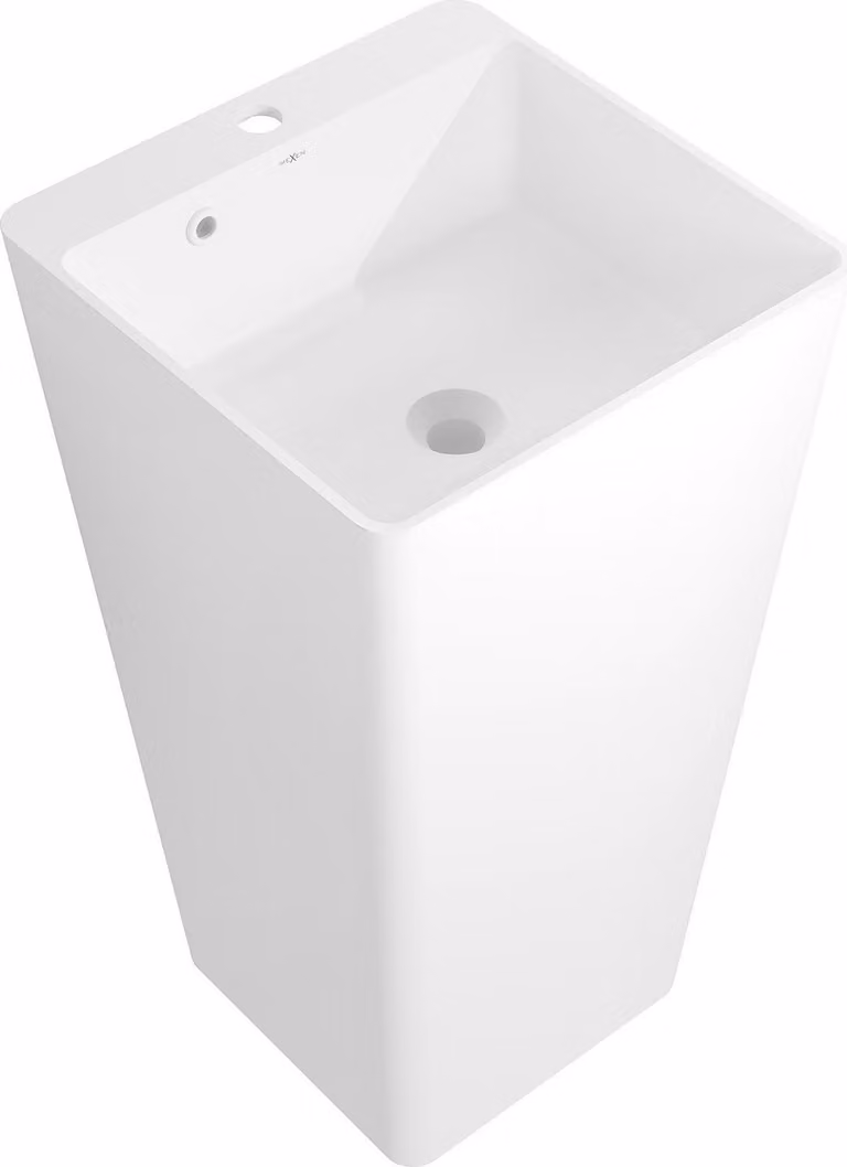 Mexen Neva lavabo autoportante in conglomerato 45 x 45 cm, bianco opaco - 26614500