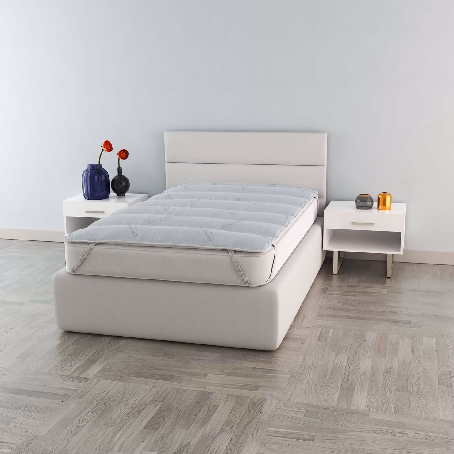 Sottostrato per materasso con bioVetroceramica, 120x195 cm, in poliestere