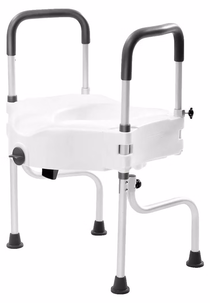 Corrimano per WC, design multifunzionale, robusta lega di alluminio, BIANCO