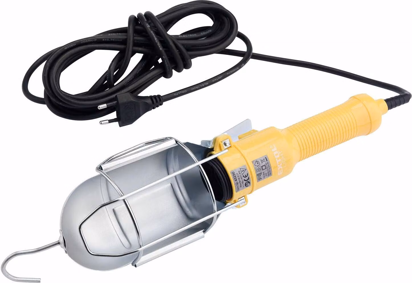 Lampada a sospensione con morsetto 230V, cavo 5m, E27