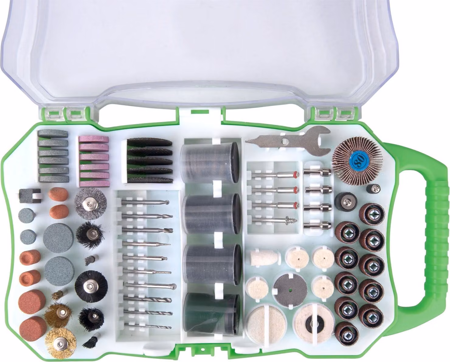 Attacchi per smerigliatrice dritta, set 208 pezzi