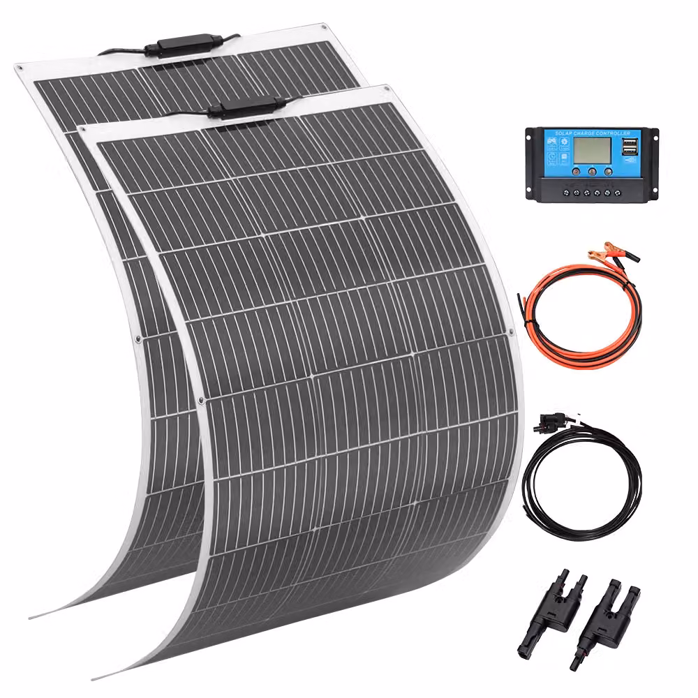 Pannello solare flessibile, alta efficienza del 21,8%, design leggero e portatile, sistema solare da 200W