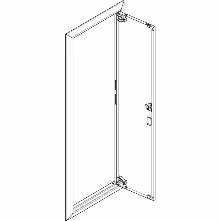 Cornice ABN + sportello pieno 1x7 per centralina di distribuzione da incasso, a 1 fila GBRU17T