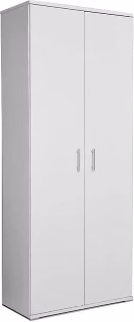 Armadio 2 Ante 6 Ripiani 72,3x36x177,1 cm in Truciolare Nobilitato Bianco