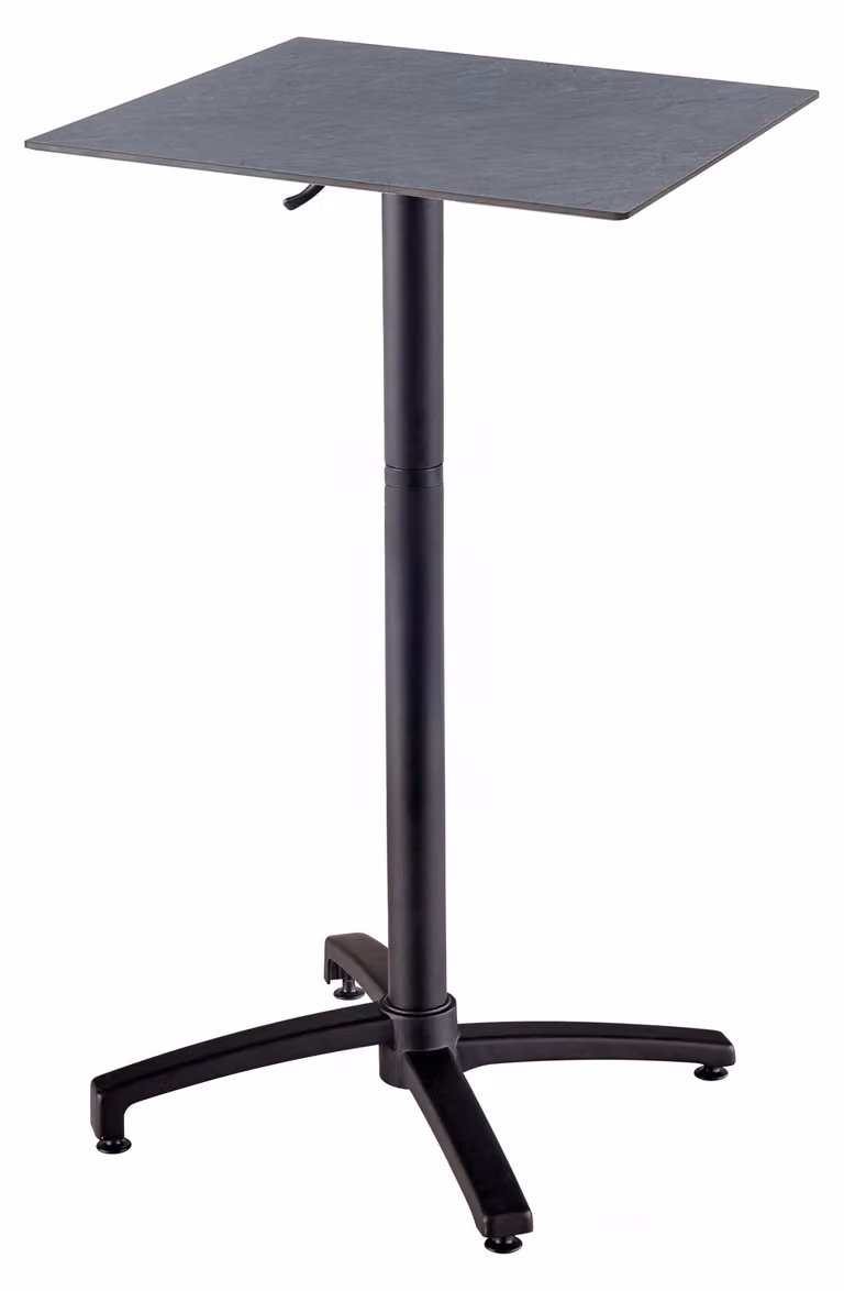 Tavolo alto da giardino inclinabile in laminato ardesia grigio scuro - Oviala Opéra