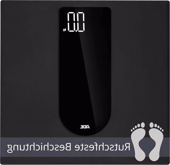 Bilancia Personale Digitale Aeg Ponderosimetro in Vetro Nero con Display LED fino a 180 kg