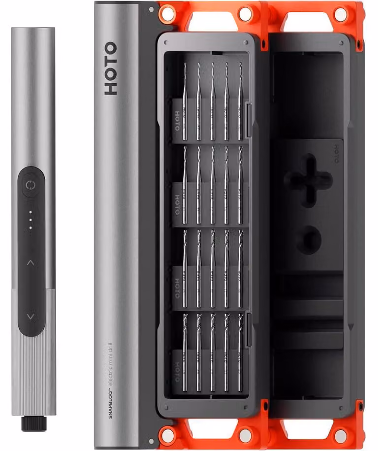 Mini trapano alimentato tramite USB-C, con 3 livelli di velocità, dotato di 20 punte per lavorare su resina, legno e plastica, ideale per progetti fai-da-te