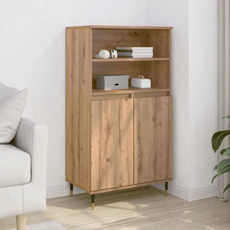 Credenza minimalista vidaXL in legno Rovere marrone L: 60 cm, P: 36 cm, H: 110 cm