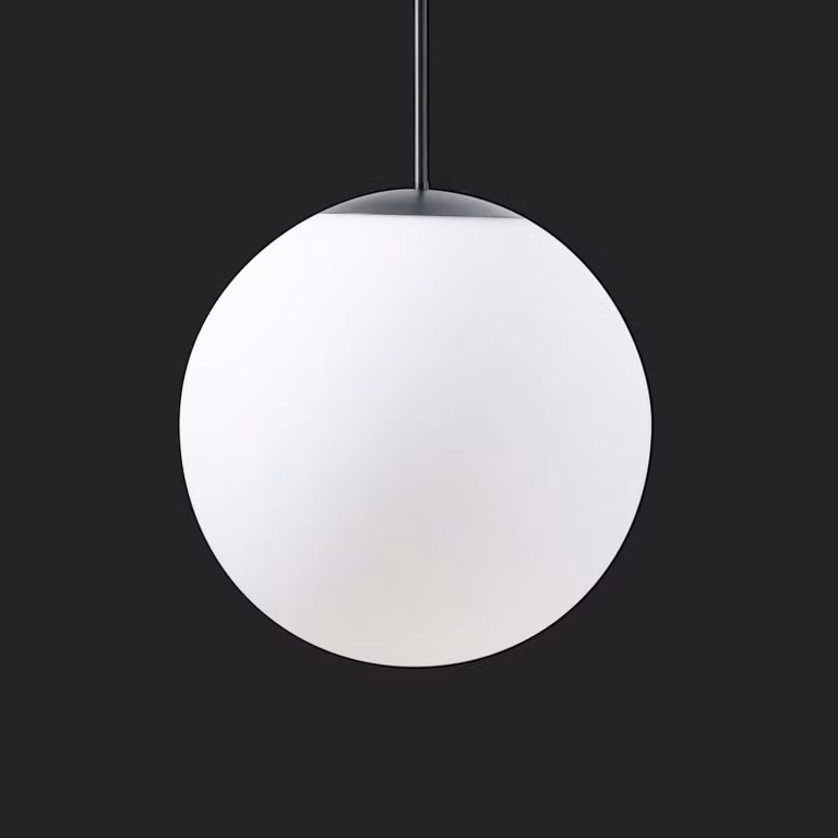 OSMONT ADR72016 ADRIA P3 HP apparecchio a sospensione in vetro nero/bianco IP40 3000 K 52W LED combinazione di emergenza 3 h