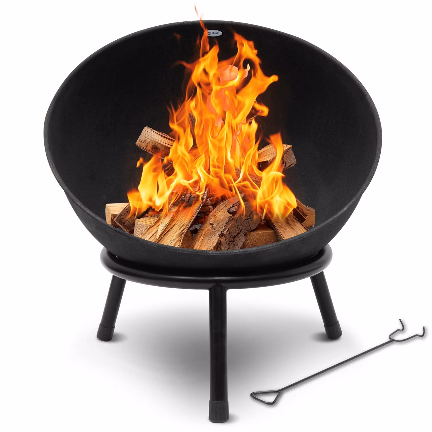HEAT Cesto antincendio su gambe Kappa Black Ø56 cm