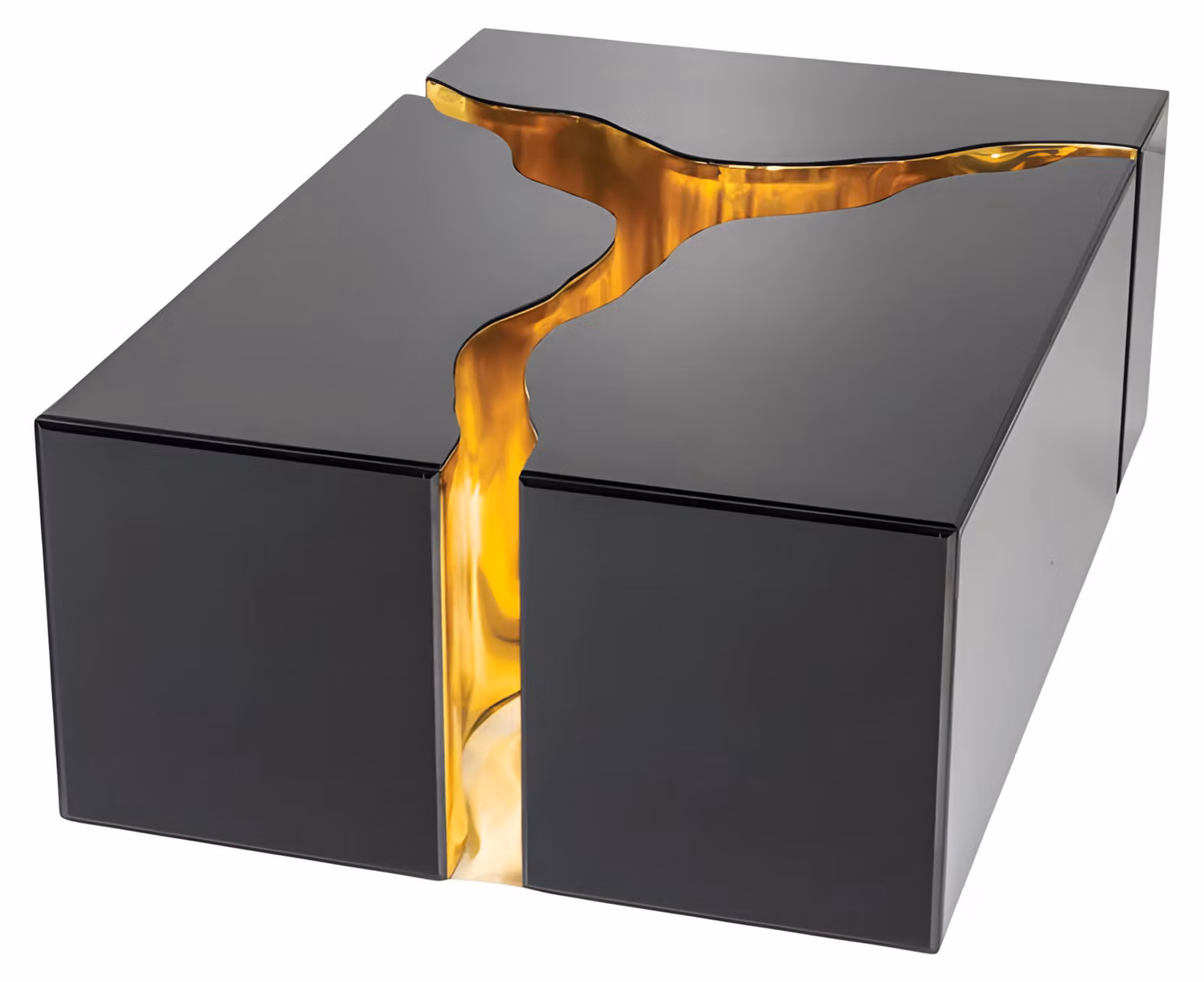 Moderner schwarzer Couchtisch aus Holz