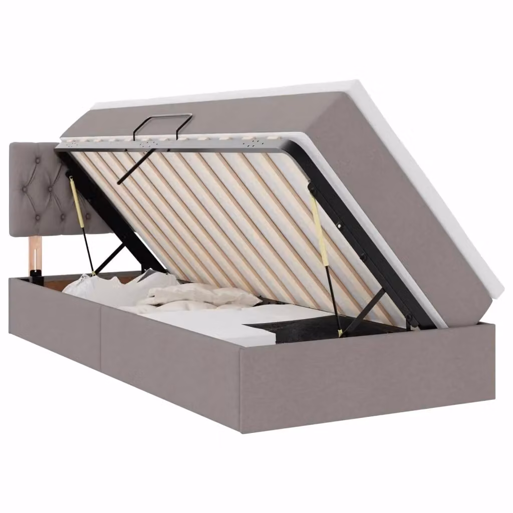 Letto con contenitore e materasso Talpa vidaXL in velluto, L/P: 90 x 190 cm – 2