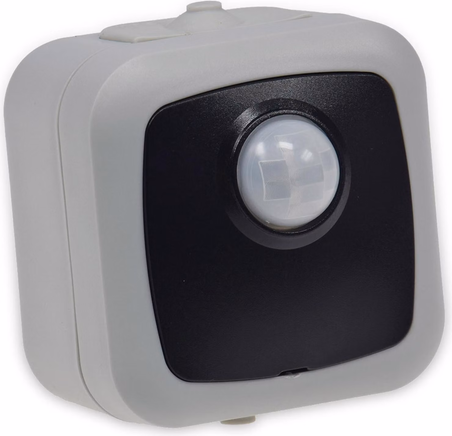 Rilevatore di movimento ChiliTec a prova di umidità, IP44 250V AC, 2-500W, con cornice per montaggio a parete, grigio